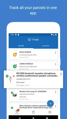 Track your packages - 1Track android App screenshot 4